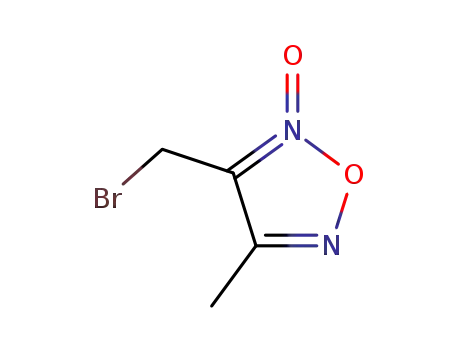 Molecular Structure of 169614-77-1 (3-(bromomethyl)-4-methyl-1,2,5-oxadiazole-2-oxide)