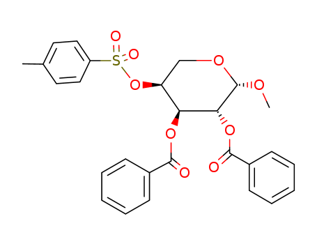 Arabinopyranoside,methyl, 2,3-dibenzoate 4-p-toluenesulfonate, b-L- (8CI) cas  13143-92-5