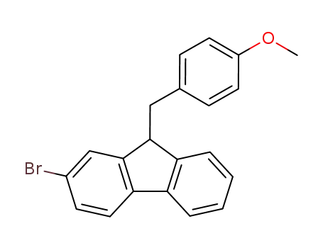 Molecular Structure of 16306-01-7 (2-bromo-9-(4-methoxybenzyl)-9H-fluorene)