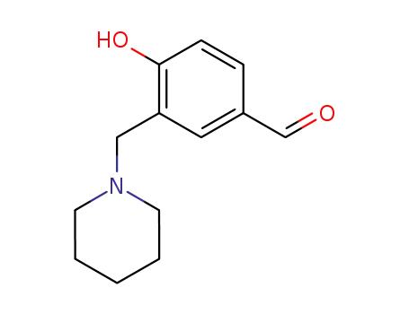 Molecular Structure of 500859-97-2 (4-HYDROXY-3-PIPERIDIN-1-YLMETHYL-BENZALDEHYDE)