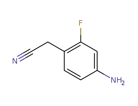 Molecular Structure of 180146-78-5 (Benzeneacetonitrile, 4-amino-2-fluoro- (9CI))