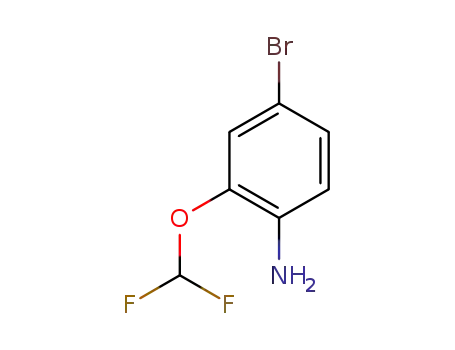 Molecular Structure of 1000575-14-3 (4-bromo-2-(difluoromethoxy)aniline)