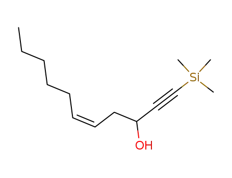 Molecular Structure of 118789-62-1 ((E/Z)-1-trimethylsilylundec-5-en-1-yn-3-ol)