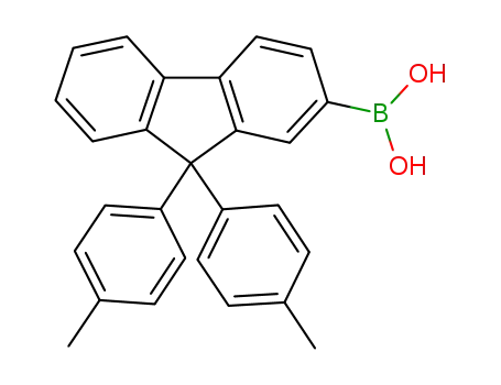 Molecular Structure of 1193104-83-4 (B-[9,9-Bis(4-methylphenyl)-9H-fluoren-2-yl]boronic acid)