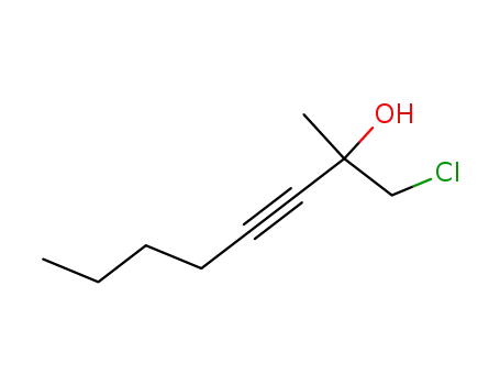 Molecular Structure of 68235-94-9 (3-Octyn-2-ol, 1-chloro-2-methyl-)