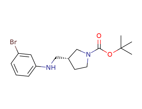 1-Pyrrolidinecarboxylicacid, 3-[[(3-bromophenyl)amino]methyl]-, 1,1-dimethylethyl ester