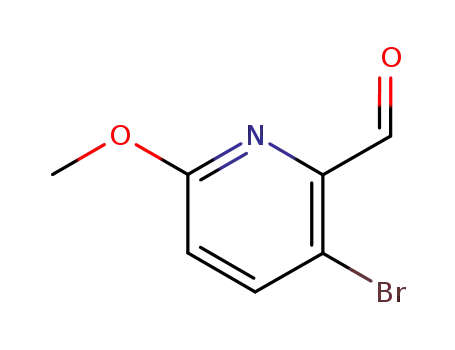 Molecular Structure of 269058-49-3 (3-BroMo-6-Methoxy-2-pyridinecarboxaldehyde)