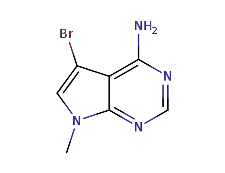 Molecular Structure of 1337532-51-0 (5-BroMo-7-Methyl-7H-pyrrolo[2,3-d]pyriMidin-4-aMine)