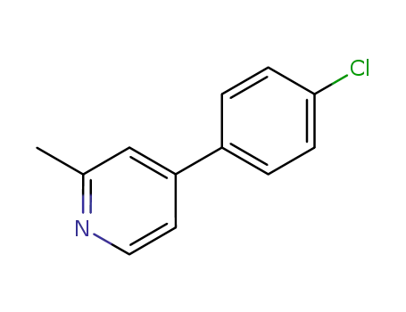 Molecular Structure of 23148-58-5 (Pyridine, 4-(4-chlorophenyl)-2-methyl-)