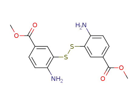 Molecular Structure of 93015-74-8 (dimethyl 3,3'-disulfanediylbis(4-aminobenzoate))