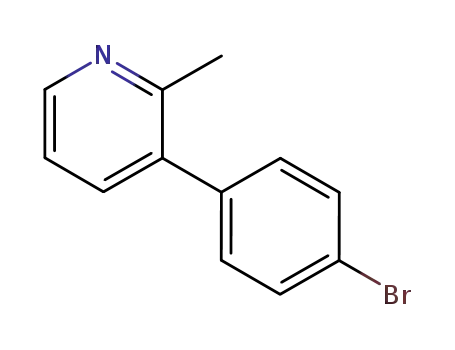 Molecular Structure of 65219-19-4 (Pyridine, 3-(4-bromophenyl)-2-methyl-)