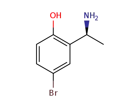 Molecular Structure of 1228571-89-8 ((S)-2-(1-AMINOETHYL)-4-BROMOPHENOL)