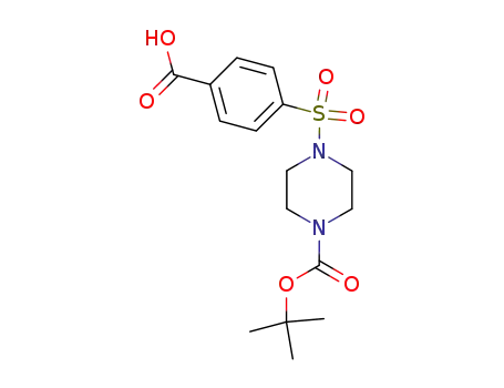 Molecular Structure of 138385-00-9 (4-((4-(TERT-BUTOXYCARBONYL)PIPERAZINYL)SULFONYL)BENZOIC ACID)