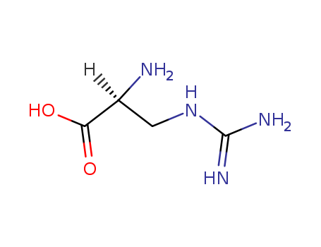 Molecular Structure of 14191-91-4 (L-Alanine,3-[(aminoiminomethyl)amino]-)