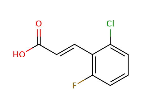 Molecular Structure of 392-22-3 (2-CHLORO-6-FLUOROCINNAMIC ACID)
