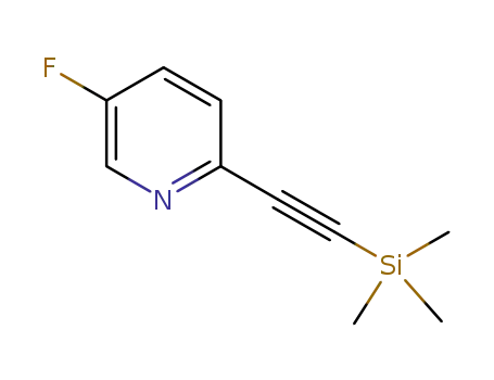 Molecular Structure of 884494-40-0 (2-(5-fluoro-2-pyridyl)ethynyl-trimethylsilane)