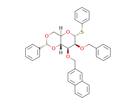phenyl 2-O-benzyl-4,6-O-benzylidene-3-O-(naphth-2-ylmethyl)-1-thio-α-D-mannopyranoside