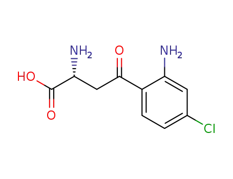 Molecular Structure of 175777-22-7 ((R)-4-Chlorokynurenine)