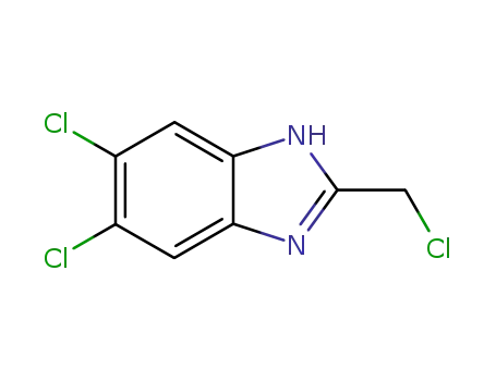 Molecular Structure of 39811-03-5 (5,6-Dichloro-2-(chloromethyl)-1H-benzimidazole)