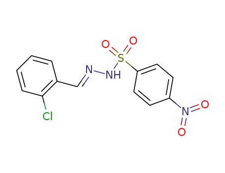Molecular Structure of 6975-51-5 (N-[(2-chlorophenyl)methylideneamino]-4-nitro-benzenesulfonamide)