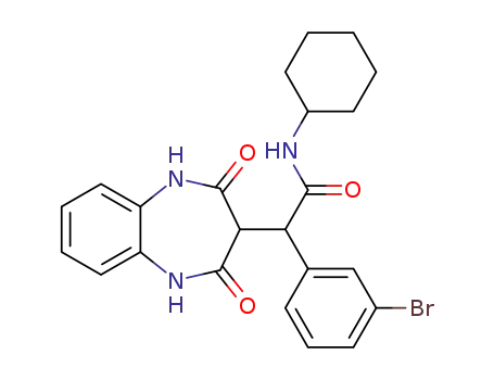 2-(3-bromophenyl)-N-cyclohexyl-2-(2,4-dioxo-2,3,4,5-tetrahydro-1H-benzo[b][1,4]diazepin-3-yl)acetamide