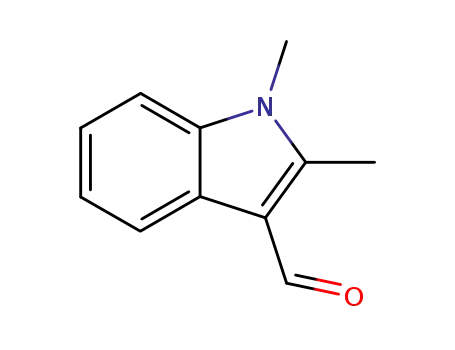 Molecular Structure of 38292-40-9 (1,2-Dimethyl-1H-indole-3-carboxaldehyde)