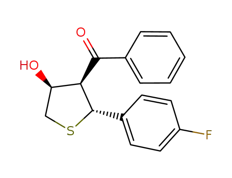 Molecular Structure of 1357912-51-6 (((2R,3S,4S)-2-(4-fluorophenyl)-4-hydroxytetrahydrothiophen-3-yl)(phenyl)methanone)