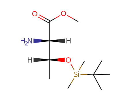 Molecular Structure of 127680-34-6 (L-Threonine, O-[(1,1-dimethylethyl)dimethylsilyl]-, methyl ester)