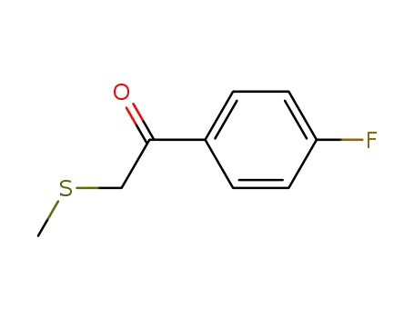 Molecular Structure of 122831-40-7 (Ethanone, 1-(4-fluorophenyl)-2-(methylthio)-)