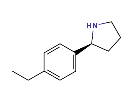 Molecular Structure of 1217760-03-6 ((+)-2-(4-ethylphenyl)pyrrolidine)