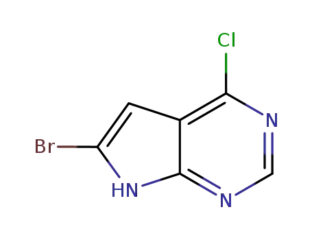 Molecular Structure of 784150-41-0 (6-BROMO-4-CHLORO-7H-PYRROLO[2,3-D]PYRIMIDINE)