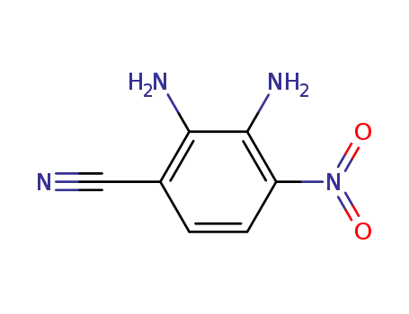 Molecular Structure of 211096-54-7 (Benzonitrile, 2,3-diamino-4-nitro-)