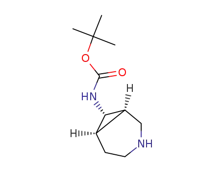 Molecular Structure of 250275-27-5 (Carbamic acid, 3-azabicyclo[4.1.0]hept-7-yl-, 1,1-dimethylethyl ester,)