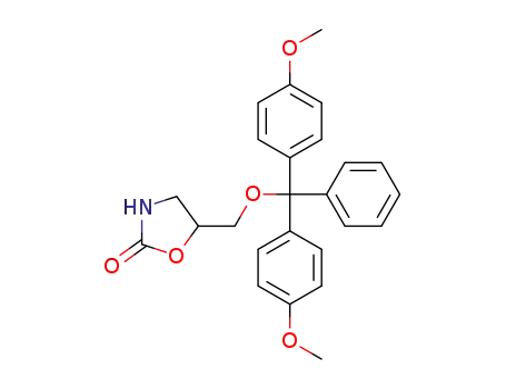 Molecular Structure of 1222521-08-5 (5-((bis(4-methoxyphenyl)(phenyl)methoxy)methyl)oxazolidin-2-one)