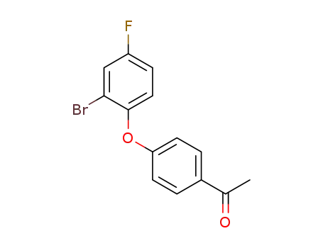 Molecular Structure of 845866-51-5 (4'-(2-BROMO-4-FLUOROPHENOXY)ACETOPHENONE)