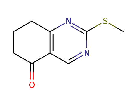 Molecular Structure of 21599-35-9 (7,8-dihydro-2-(Methylthio)quinazolin-5(6H)-one)