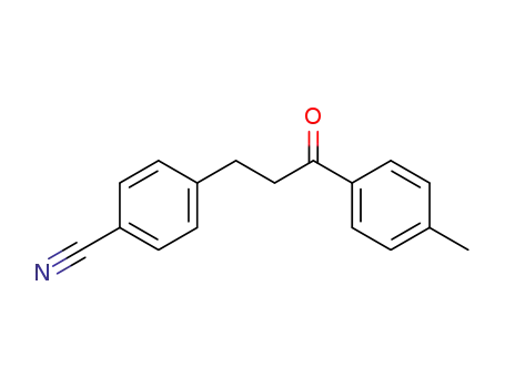 Molecular Structure of 62584-72-9 (Benzonitrile, 4-[3-(4-methylphenyl)-3-oxopropyl]-)