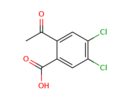 Molecular Structure of 135127-65-0 (Benzoic acid, 2-acetyl-4,5-dichloro-)