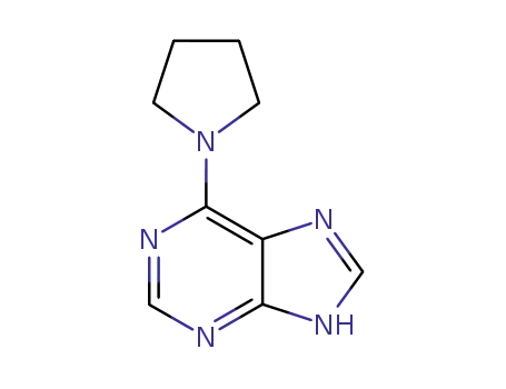 Molecular Structure of 1928-89-8 (6-(pyrrolidin-1-yl)-5H-purine)