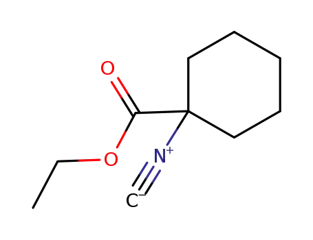 Molecular Structure of 97846-69-0 (Cyclohexanecarboxylic acid, 1-isocyano-, ethyl ester (9CI))