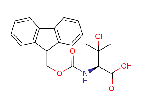 Molecular Structure of 1217603-41-2 (FMoc-(S)-2-aMino-3-hydroxy-3-Methylbutanoic acid)