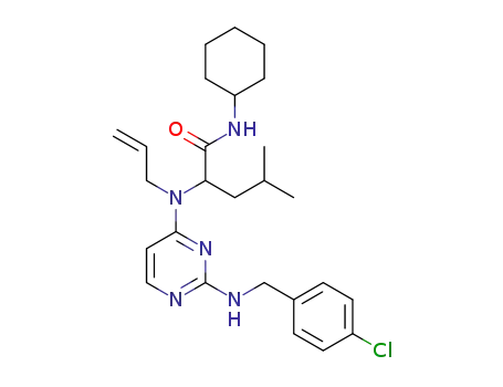 2-((2-(4-chlorobenzylamino)pyrimidin-4-yl)(allyl)amino)-N-cyclohexyl-4-methylpentanamide
