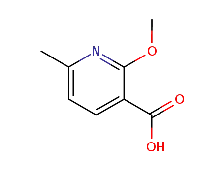 Molecular Structure of 72918-10-6 (2-Methoxy-6-methylnicotinic acid)
