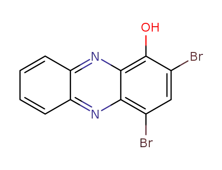 Molecular Structure of 1259015-00-3 (2,4-dibromo-1-hydroxyphenazine)