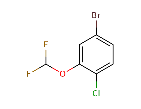 Molecular Structure of 1000575-20-1 (4-Bromo-1-chloro-2-(difluoromethoxy)benzene)