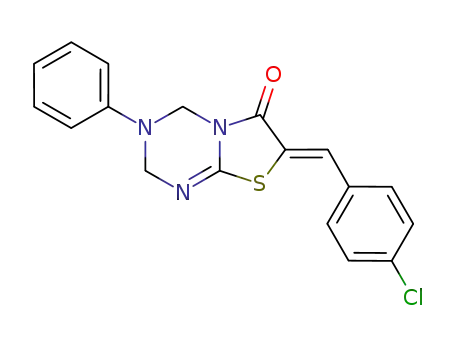 (Z)-7-(4-chlorobenzylidene)-3-phenyl-3,4-dihydro-2H-thiazolo[3,2-a][1,3,5]triazin-6(7H)-one