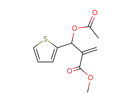 Molecular Structure of 124957-38-6 (methyl 2-[acetoxy(thiophen-2-yl)methyl]acrylate)