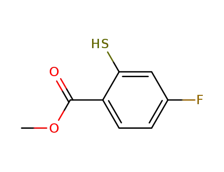 Molecular Structure of 81223-44-1 (methyl 4-fluoro-2-sulfanyl-benzoate)