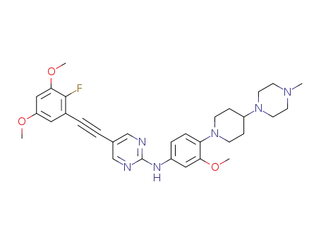 5-[(2-fluoro-3,5-dimethoxyphenyl)ethynyl]-N-{3-methoxy-4-[4-(4-methylpiperazin-1-yl)piperidin-1-yl]phenyl}pyrimidin-2-amine