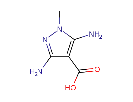 Molecular Structure of 74440-37-2 (1H-Pyrazole-4-carboxylic  acid,  3,5-diamino-1-methyl-)